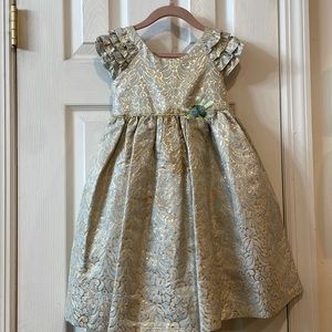 Blue and Golden Shimmery Dress